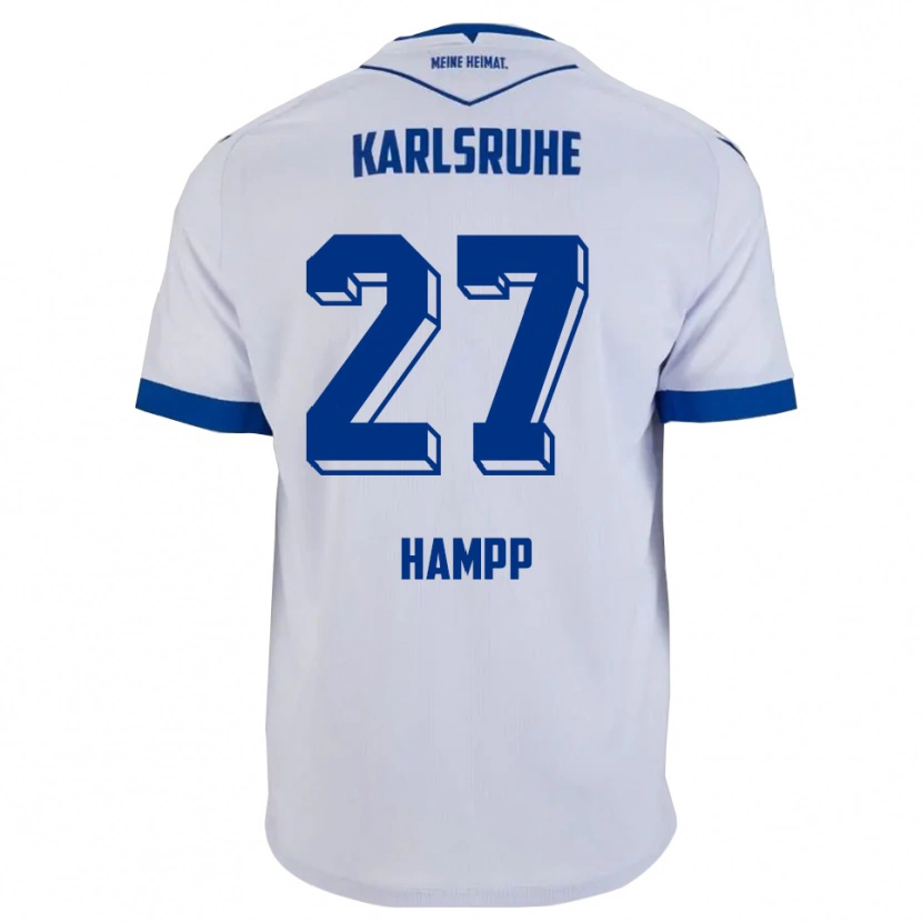 Danxen Herren Noah Hampp #27 Weiß Blau Auswärtstrikot Trikot 2025/26 T-Shirt Österreich