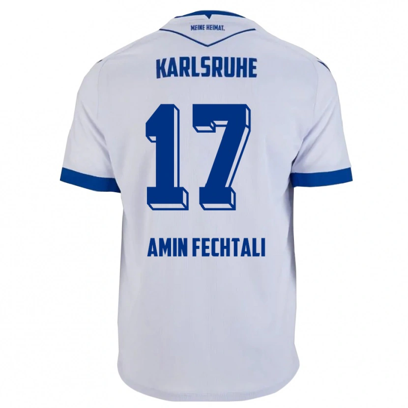 Danxen Herren Oualid El Fechtali #17 Weiß Blau Auswärtstrikot Trikot 2025/26 T-Shirt Österreich