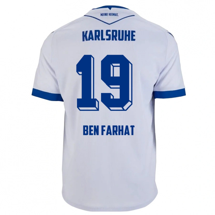 Danxen Herren Louey Ben Farhat #19 Weiß Blau Auswärtstrikot Trikot 2025/26 T-Shirt Österreich