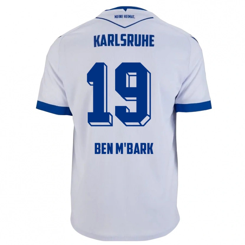 Danxen Herren Mohamed Ben M'bark #19 Weiß Blau Auswärtstrikot Trikot 2025/26 T-Shirt Österreich