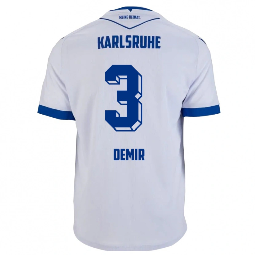 Danxen Herren Arel Demir #3 Weiß Blau Auswärtstrikot Trikot 2025/26 T-Shirt Österreich