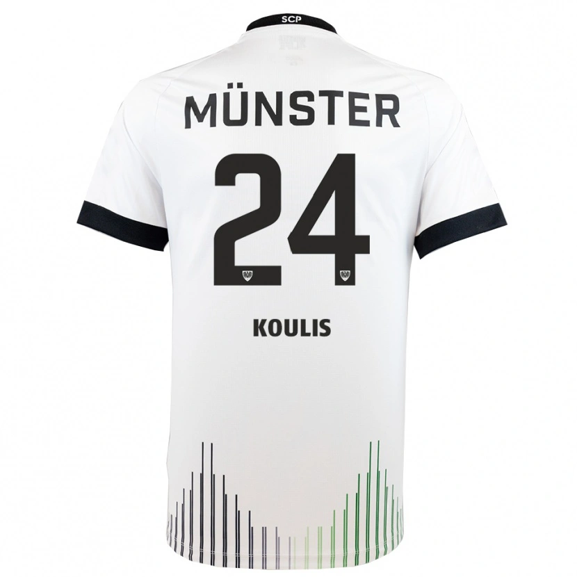 Danxen Herren Niko Koulis #24 Weiß Schwarz Auswärtstrikot Trikot 2025/26 T-Shirt Österreich