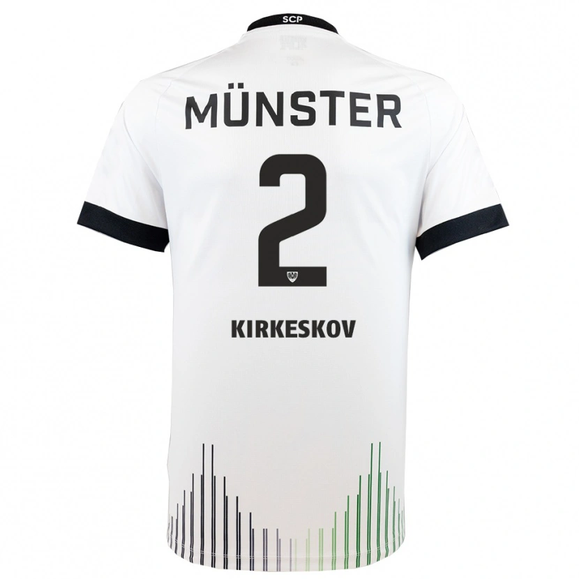 Danxen Herren Mikkel Kirkeskov #2 Weiß Schwarz Auswärtstrikot Trikot 2025/26 T-Shirt Österreich