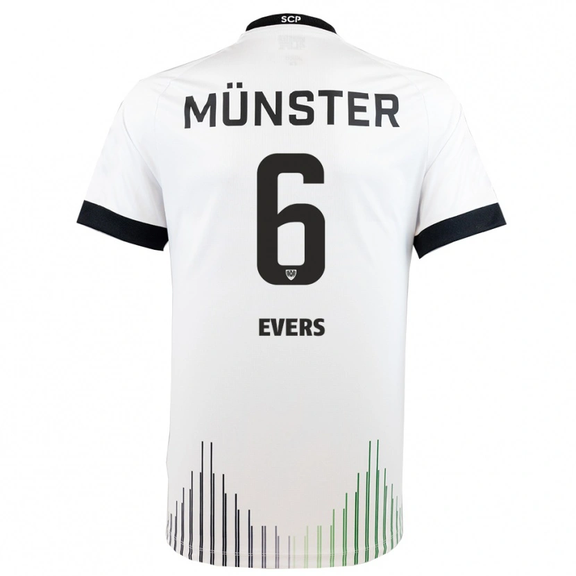 Danxen Herren Benjamin Evers #6 Weiß Schwarz Auswärtstrikot Trikot 2025/26 T-Shirt Österreich