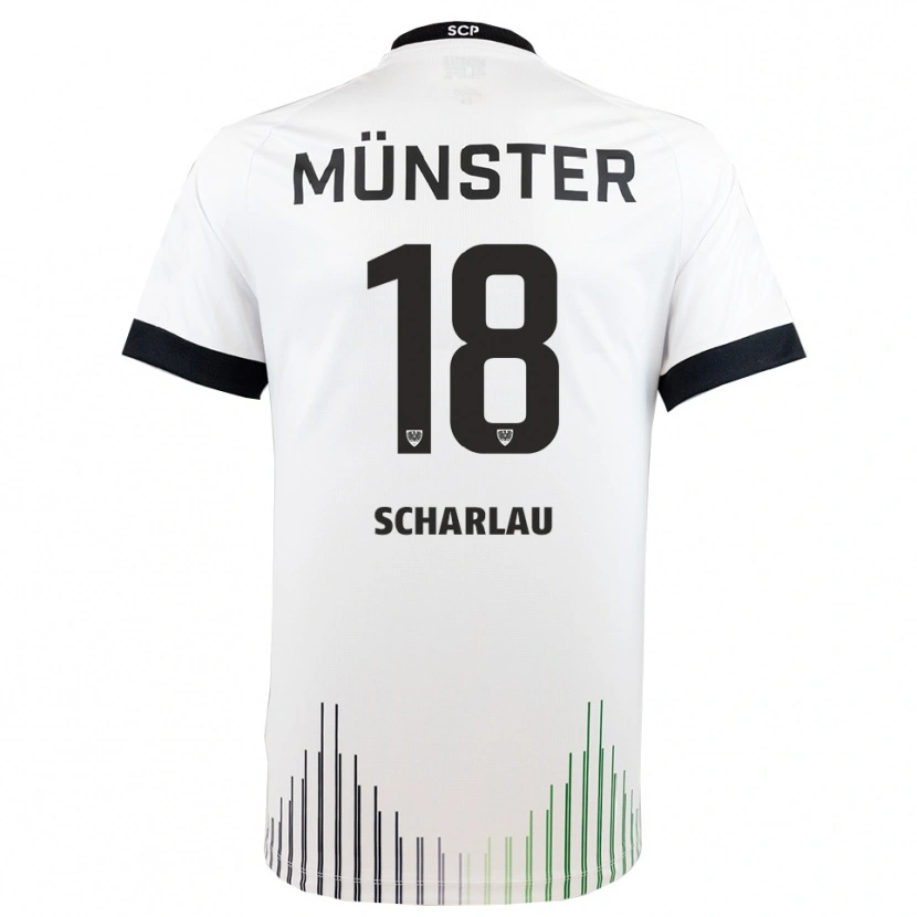 Danxen Herren Michel Scharlau #18 Weiß Schwarz Auswärtstrikot Trikot 2025/26 T-Shirt Österreich