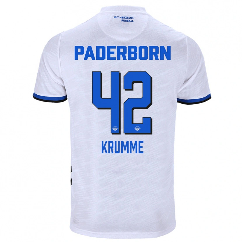 Danxen Herren Kevin Krumme #42 Weiß Blau Auswärtstrikot Trikot 2025/26 T-Shirt Österreich