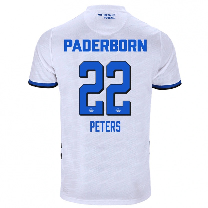Danxen Herren Jan Peters #22 Weiß Blau Auswärtstrikot Trikot 2025/26 T-Shirt Österreich