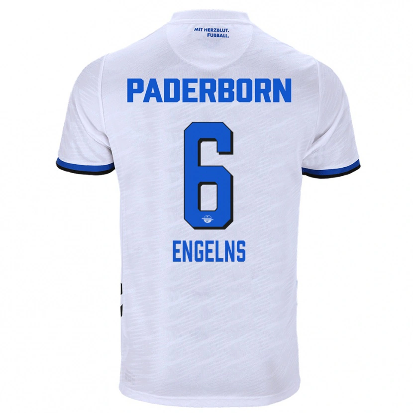 Danxen Herren Luis Engelns #6 Weiß Blau Auswärtstrikot Trikot 2025/26 T-Shirt Österreich
