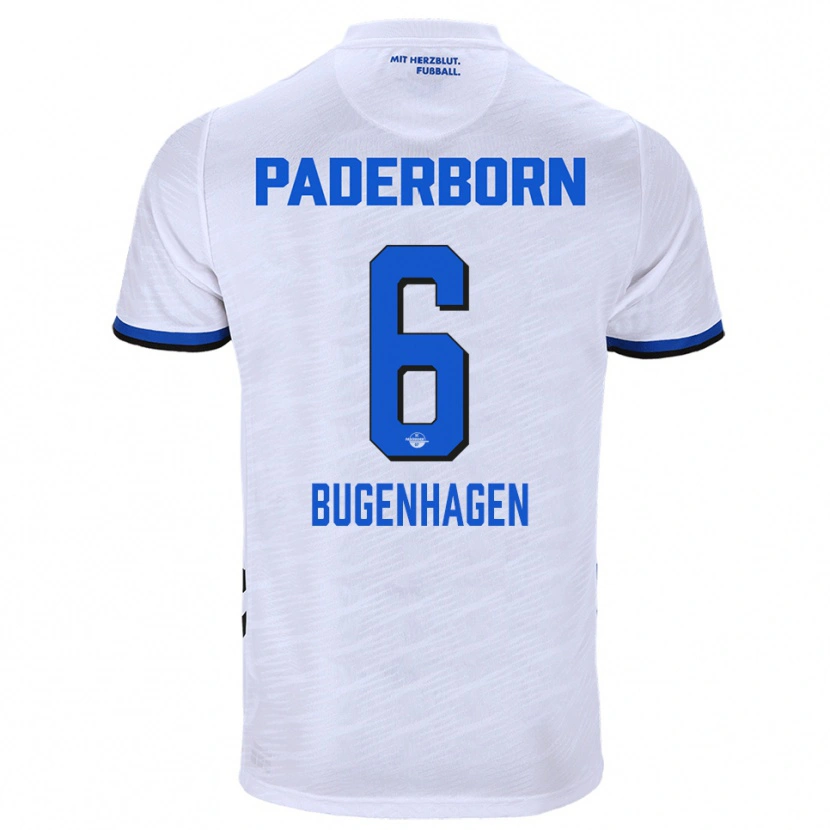 Danxen Herren Julius Bugenhagen #6 Weiß Blau Auswärtstrikot Trikot 2025/26 T-Shirt Österreich