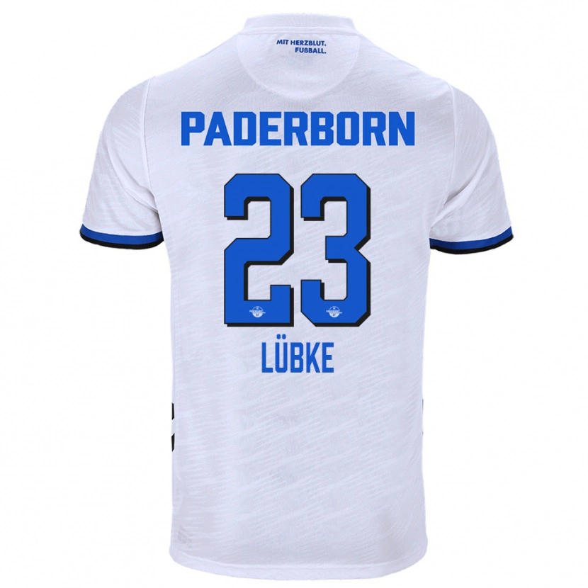 Danxen Herren Jesper Lübke #23 Weiß Blau Auswärtstrikot Trikot 2025/26 T-Shirt Österreich