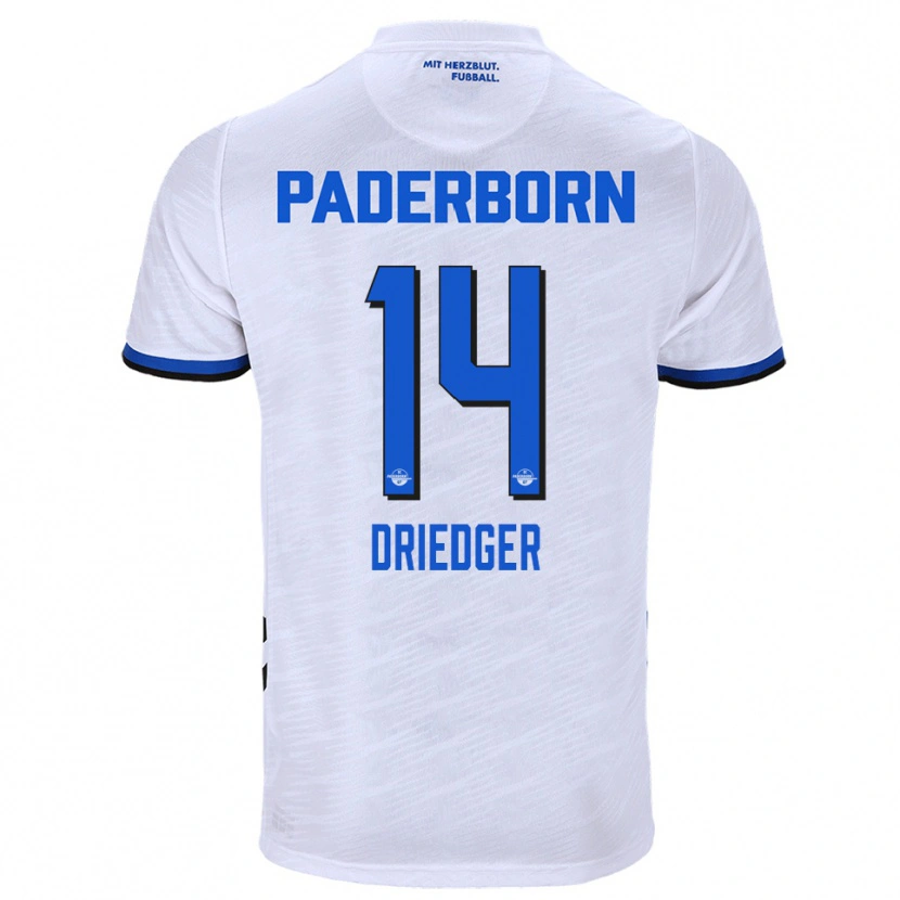 Danxen Herren Julian Driedger #14 Weiß Blau Auswärtstrikot Trikot 2025/26 T-Shirt Österreich