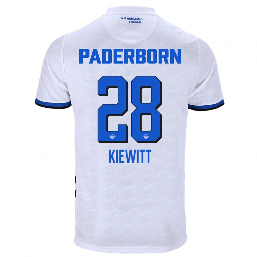 Danxen Herren Lucas Kiewitt #28 Weiß Blau Auswärtstrikot Trikot 2025/26 T-Shirt Österreich