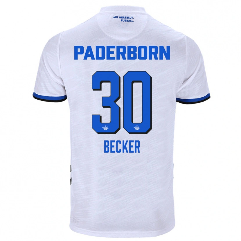 Danxen Herren Mark Becker #30 Weiß Blau Auswärtstrikot Trikot 2025/26 T-Shirt Österreich