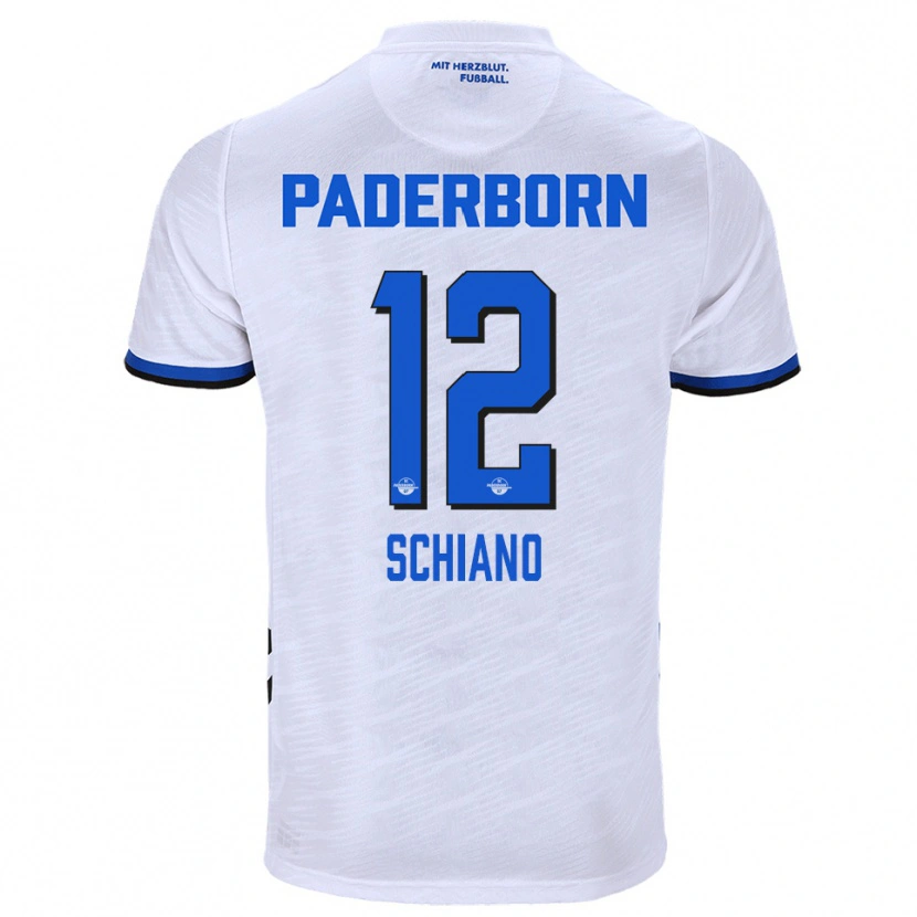 Danxen Herren Damiano Schiano #12 Weiß Blau Auswärtstrikot Trikot 2025/26 T-Shirt Österreich