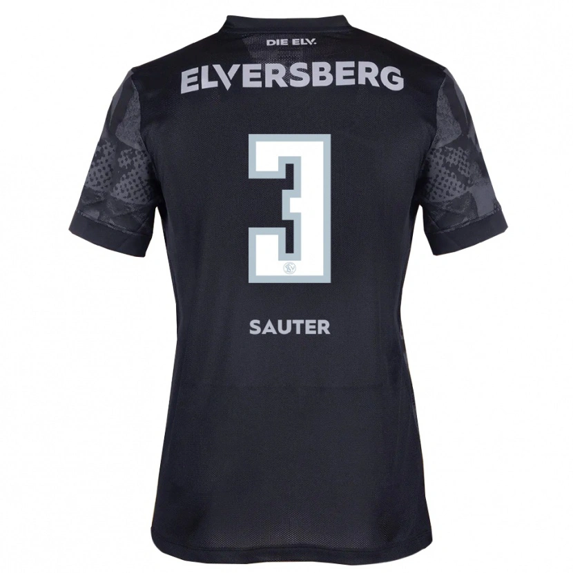 Danxen Herren Luca Sauter #3 Schwarz Grau Auswärtstrikot Trikot 2025/26 T-Shirt Österreich