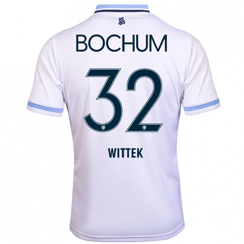 Danxen Herren Maximilian Wittek #32 Weiß Himmelblau Auswärtstrikot Trikot 2025/26 T-Shirt Österreich