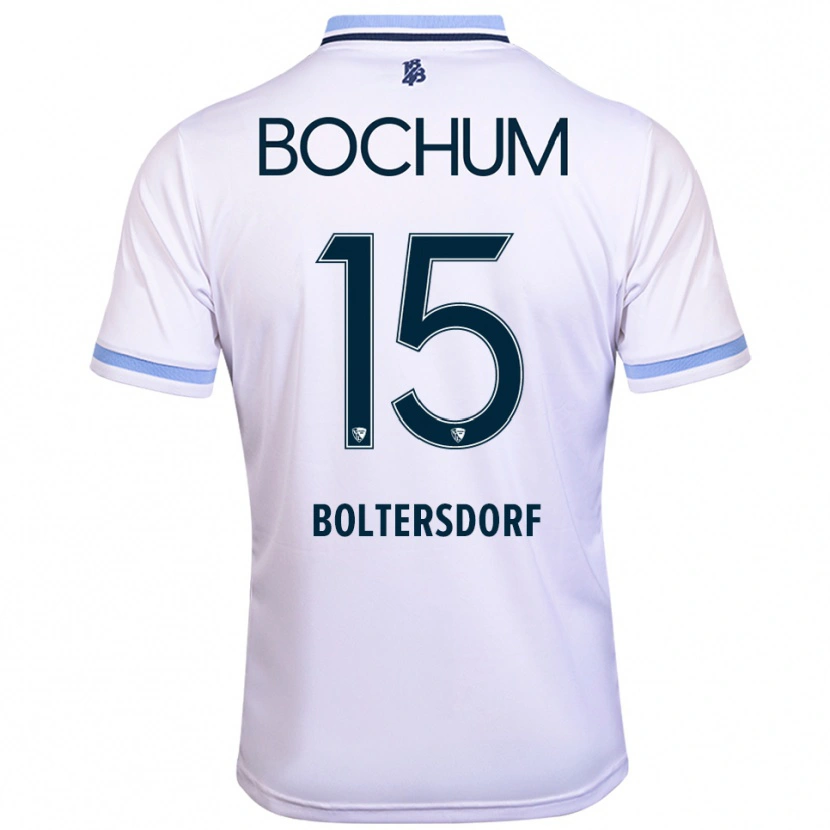Danxen Herren Sebastian Boltersdorf #15 Weiß Himmelblau Auswärtstrikot Trikot 2025/26 T-Shirt Österreich