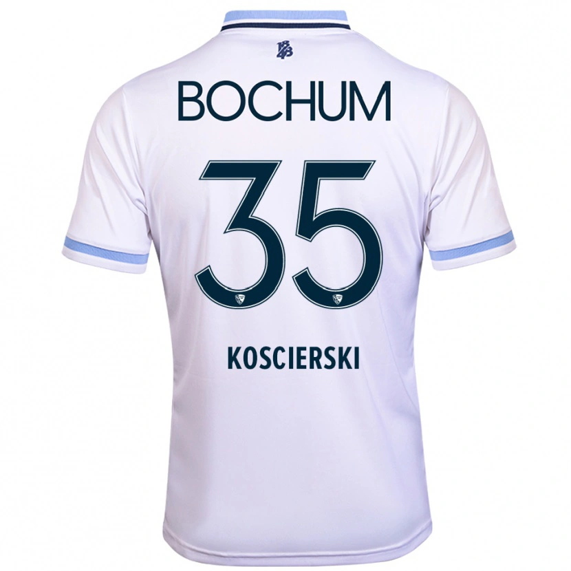 Danxen Herren Kacper Koscierski #35 Weiß Himmelblau Auswärtstrikot Trikot 2025/26 T-Shirt Österreich