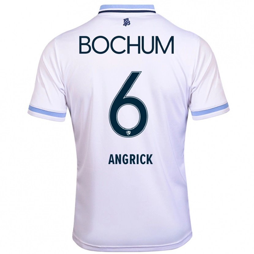 Danxen Herren Janine Angrick #6 Weiß Himmelblau Auswärtstrikot Trikot 2025/26 T-Shirt Österreich