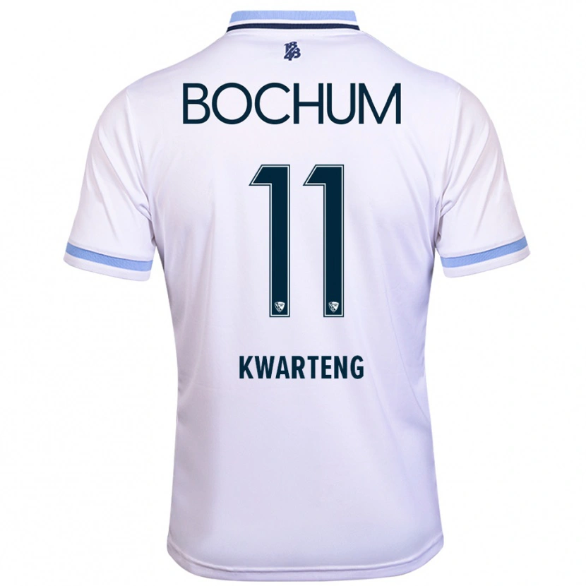 Danxen Herren Moritz-Broni Kwarteng #11 Weiß Himmelblau Auswärtstrikot Trikot 2025/26 T-Shirt Österreich