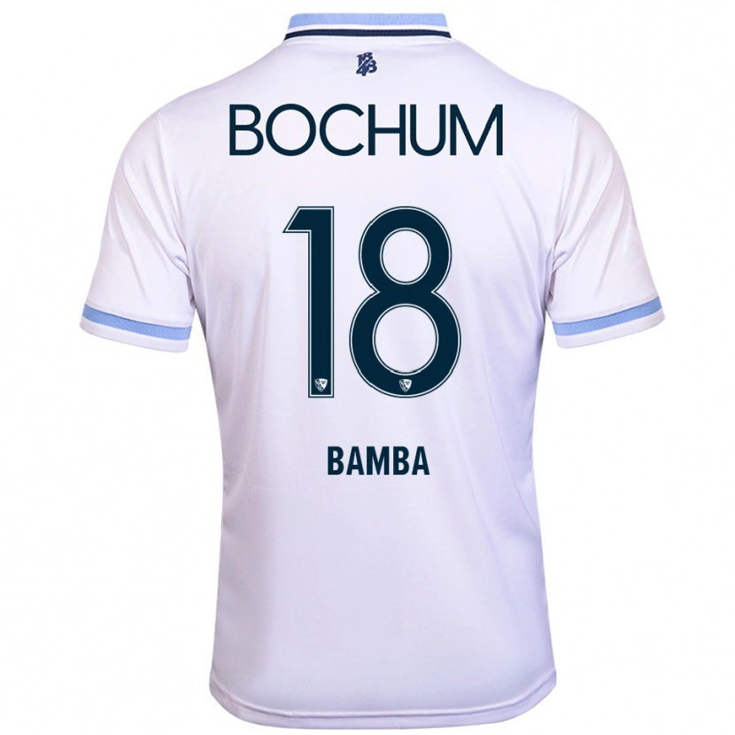 Danxen Herren Samuel Bamba #18 Weiß Himmelblau Auswärtstrikot Trikot 2025/26 T-Shirt Österreich