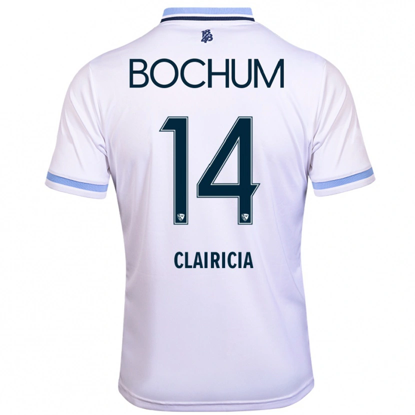 Danxen Herren Mathis Clairicia #14 Weiß Himmelblau Auswärtstrikot Trikot 2025/26 T-Shirt Österreich