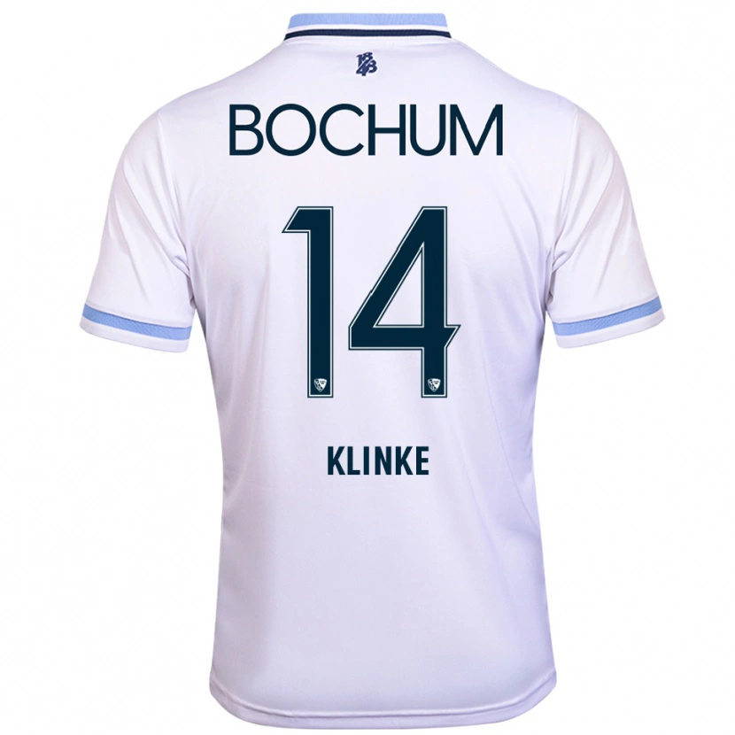 Danxen Herren Niklas Klinke #14 Weiß Himmelblau Auswärtstrikot Trikot 2025/26 T-Shirt Österreich