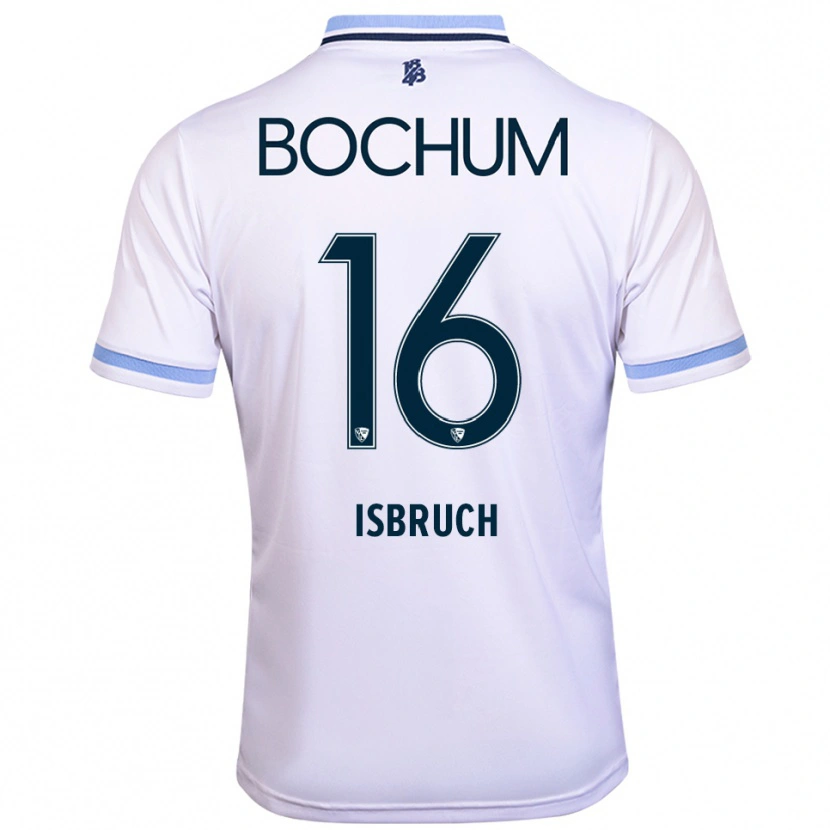 Danxen Herren Lasse Isbruch #16 Weiß Himmelblau Auswärtstrikot Trikot 2025/26 T-Shirt Österreich