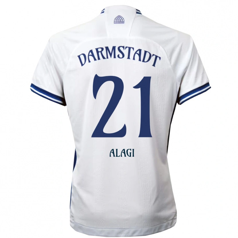 Danxen Herren Aziz Alagi #21 Weiß Blau Auswärtstrikot Trikot 2025/26 T-Shirt Österreich