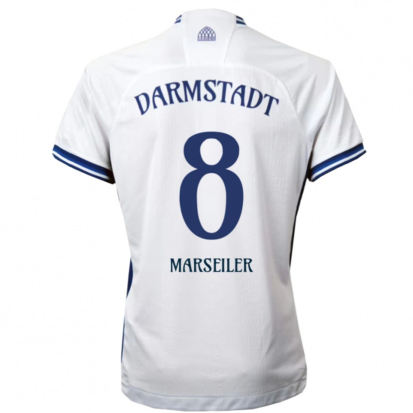 Danxen Herren Luca Marseiler #8 Weiß Blau Auswärtstrikot Trikot 2025/26 T-Shirt Österreich