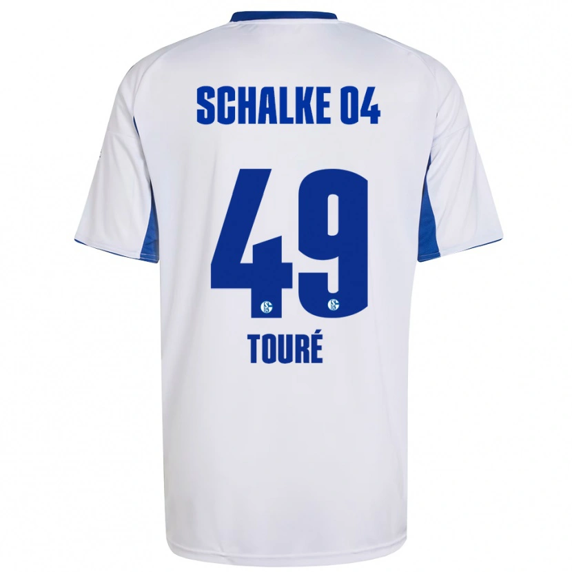 Danxen Herren Tidiane Touré #49 Weiß Blau Auswärtstrikot Trikot 2025/26 T-Shirt Österreich