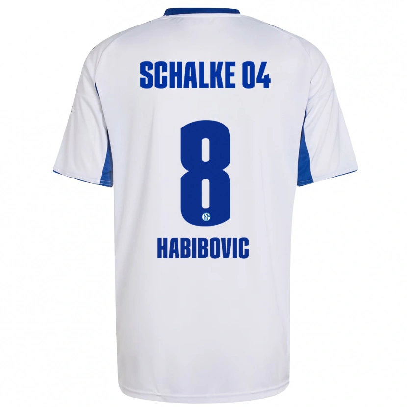 Danxen Herren Edina Habibovic #8 Weiß Blau Auswärtstrikot Trikot 2025/26 T-Shirt Österreich