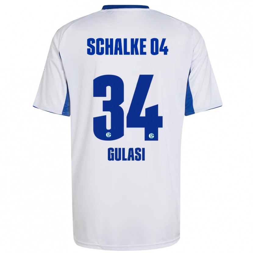 Danxen Herren Ayman Gulasi #34 Weiß Blau Auswärtstrikot Trikot 2025/26 T-Shirt Österreich