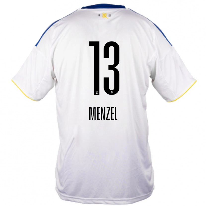 Danxen Herren Phillip Menzel #13 Weiß Blau Gelb Auswärtstrikot Trikot 2025/26 T-Shirt Österreich