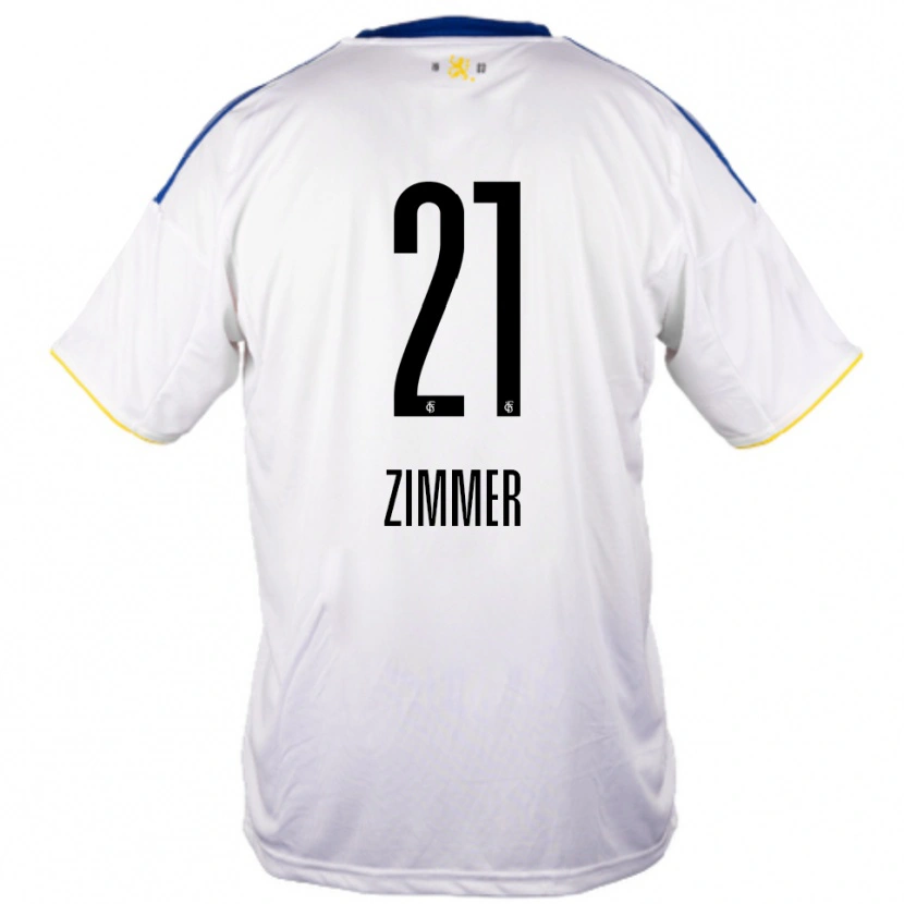 Danxen Herren Marvin Zimmer #21 Weiß Blau Gelb Auswärtstrikot Trikot 2025/26 T-Shirt Österreich