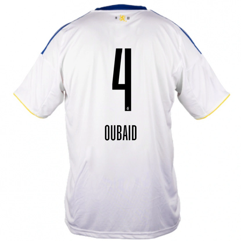 Danxen Herren Obeida Oubaid #4 Weiß Blau Gelb Auswärtstrikot Trikot 2025/26 T-Shirt Österreich