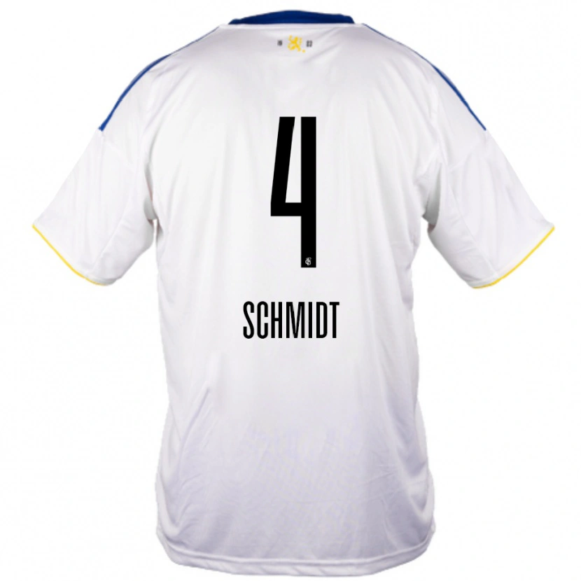 Danxen Herren Louis Schmidt #4 Weiß Blau Gelb Auswärtstrikot Trikot 2025/26 T-Shirt Österreich