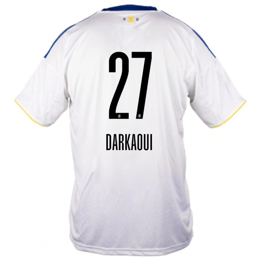 Danxen Herren Gibriel Darkaoui #27 Weiß Blau Gelb Auswärtstrikot Trikot 2025/26 T-Shirt Österreich