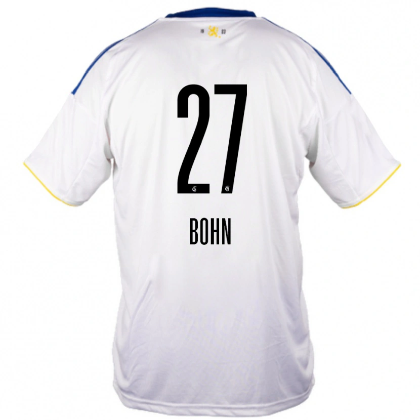 Danxen Herren Sebastian Bohn #27 Weiß Blau Gelb Auswärtstrikot Trikot 2025/26 T-Shirt Österreich
