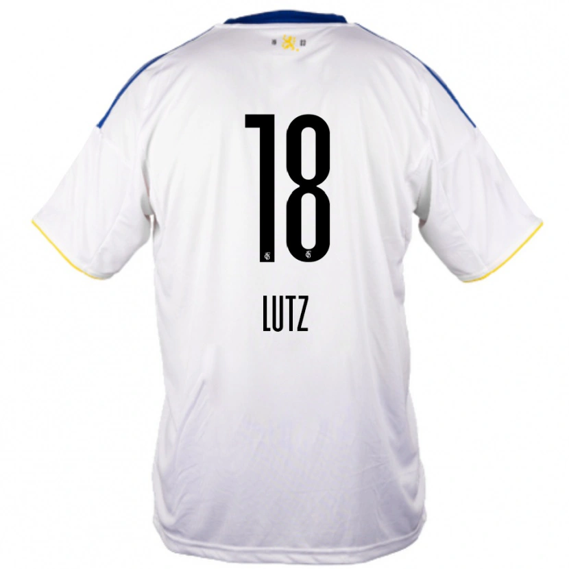 Danxen Herren Moritz Lutz #18 Weiß Blau Gelb Auswärtstrikot Trikot 2025/26 T-Shirt Österreich