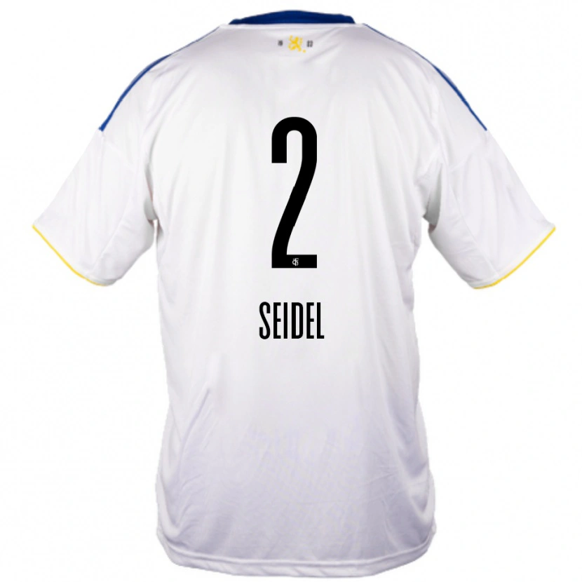Danxen Herren Jonas Seidel #2 Weiß Blau Gelb Auswärtstrikot Trikot 2025/26 T-Shirt Österreich