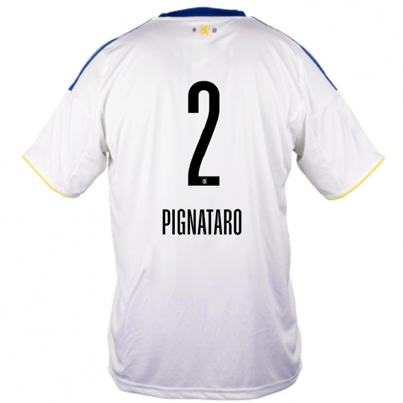 Danxen Herren Leo Pignataro #2 Weiß Blau Gelb Auswärtstrikot Trikot 2025/26 T-Shirt Österreich
