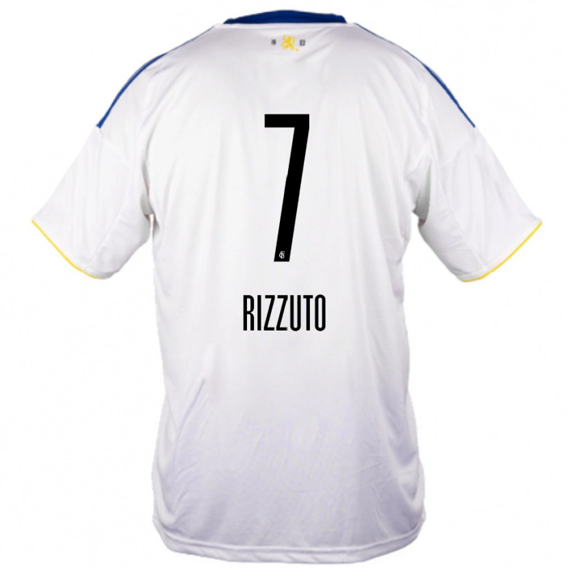 Danxen Herren Calogero Rizzuto #7 Weiß Blau Gelb Auswärtstrikot Trikot 2025/26 T-Shirt Österreich