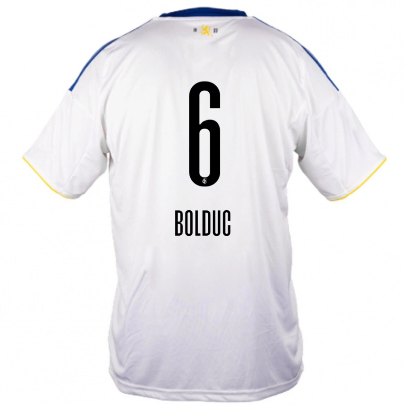 Danxen Herren Tyler Bolduc #6 Weiß Blau Gelb Auswärtstrikot Trikot 2025/26 T-Shirt Österreich