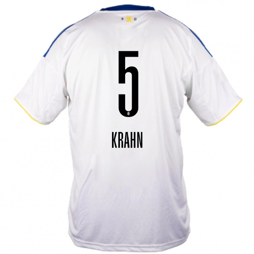 Danxen Herren Elijah Krahn #5 Weiß Blau Gelb Auswärtstrikot Trikot 2025/26 T-Shirt Österreich