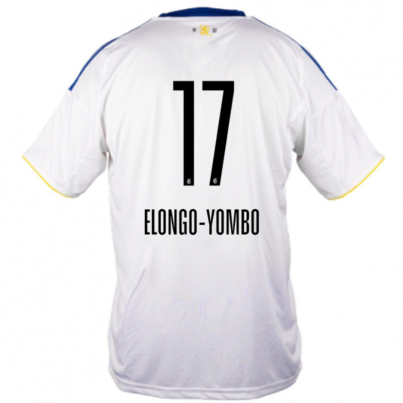 Danxen Herren Rodney Elongo-Yombo #17 Weiß Blau Gelb Auswärtstrikot Trikot 2025/26 T-Shirt Österreich
