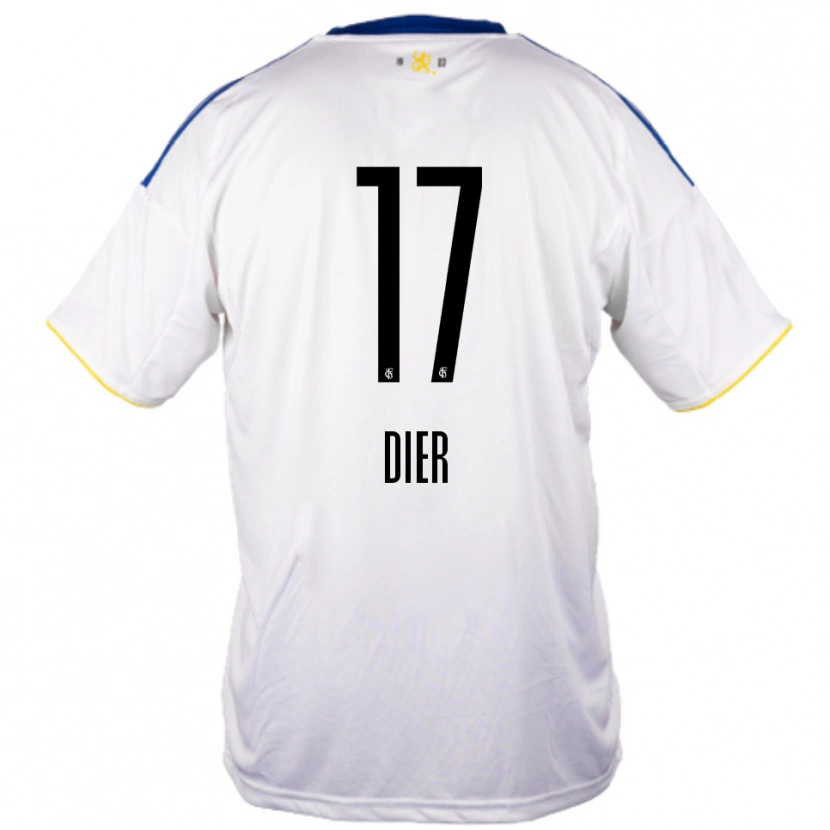 Danxen Herren Lucas Dier #17 Weiß Blau Gelb Auswärtstrikot Trikot 2025/26 T-Shirt Österreich