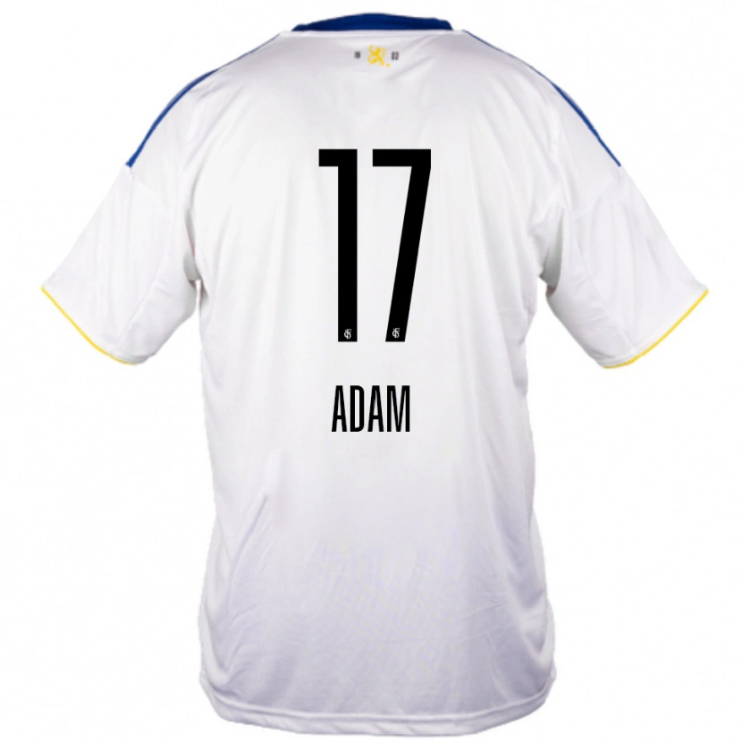 Danxen Herren Maximilian Adam #17 Weiß Blau Gelb Auswärtstrikot Trikot 2025/26 T-Shirt Österreich