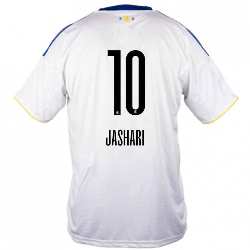 Danxen Herren Ram Jashari #10 Weiß Blau Gelb Auswärtstrikot Trikot 2025/26 T-Shirt Österreich