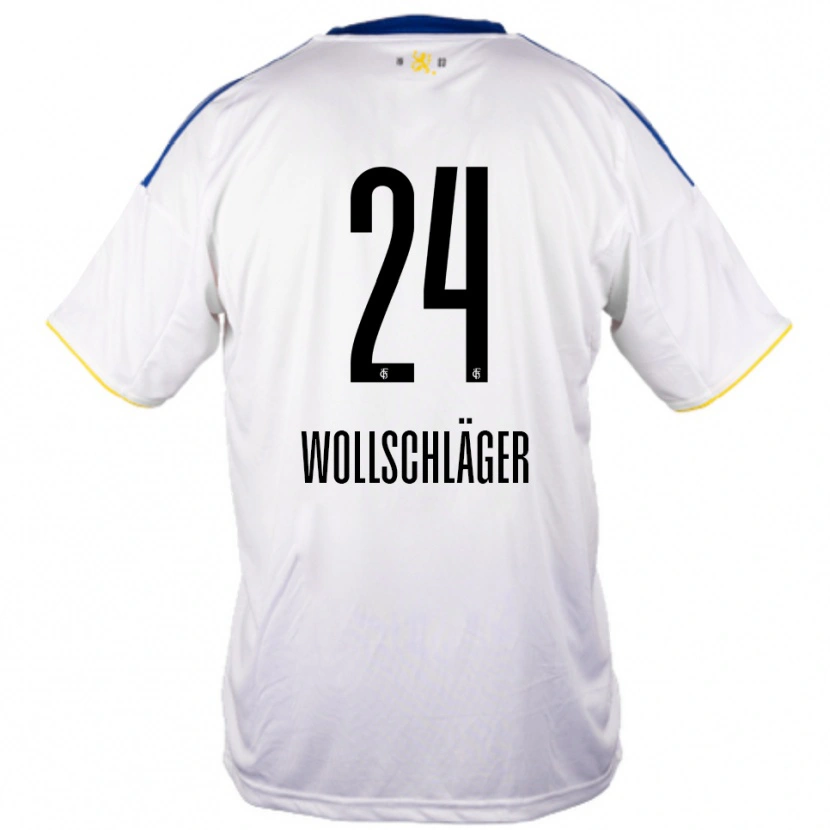 Danxen Herren Luca Wollschläger #24 Weiß Blau Gelb Auswärtstrikot Trikot 2025/26 T-Shirt Österreich